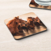 ランニング馬ぼやけと飛んでいる人 コースター (左側)