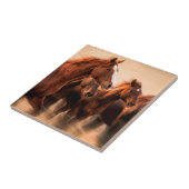 ランニング馬ぼやけと飛んでいる人 タイル (側面)