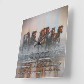 ランニング馬時計 スクエア壁時計 (傾斜)