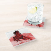 ランニング馬 ガラスコースター (アングル)