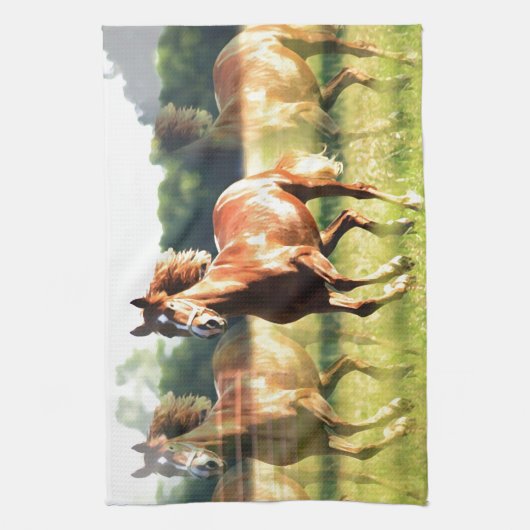 ランニング馬 キッチンタオル (縦)