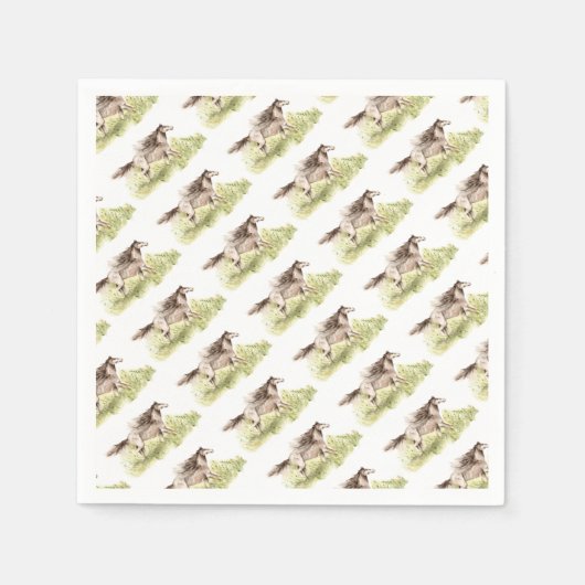 ランニング馬 スタンダードカクテルナプキン (正面)