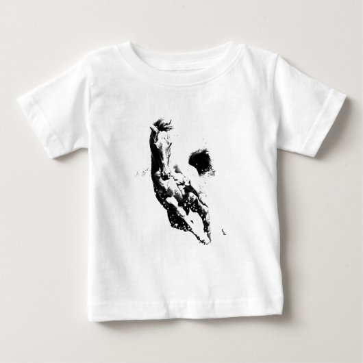 ランニング馬 ベビーTシャツ (正面)