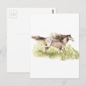 ランニング馬 ポストカード (正面/裏面)