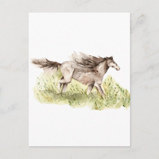 ランニング馬 ポストカード (正面)