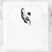 ランニング馬 楕円形シール (バッグ)