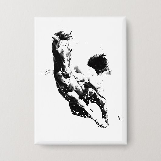 ランニング馬 缶バッジ (正面)