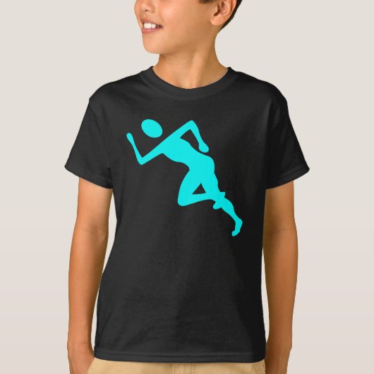 ランニング – シアン Tシャツ (正面)