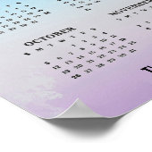 ランニング・ジョギング デザイン 2025 カレンダー ポスター (角)