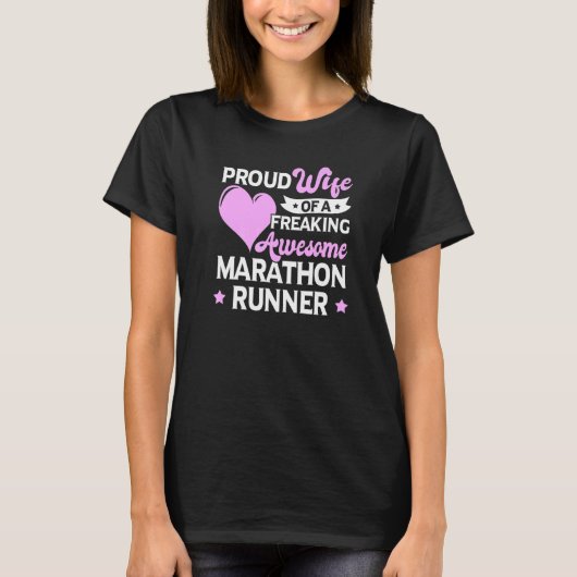 ランニング ジョギング マラソン ランナー 妻 Tシャツ (正面)