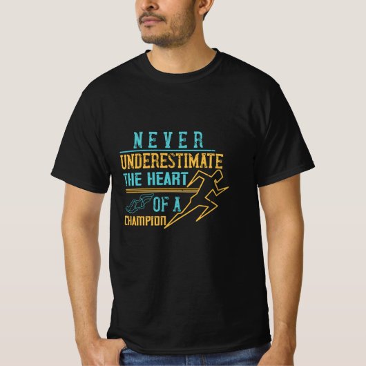 ランニング – チャンピオンを過小評価しない Tシャツ (正面)