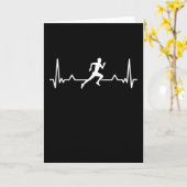ランニング ハートビート ランナー 面白いギフト カード (黄色い花)
