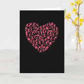 ランニング ハート - 女性ランナーのシルエット カード (黄色い花)