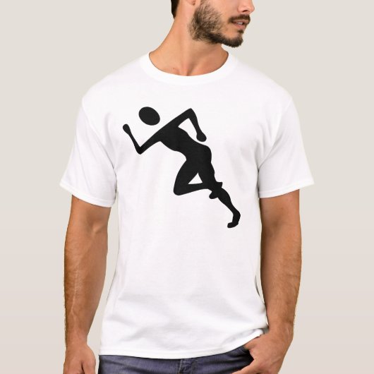 ランニング - ブラック Tシャツ (正面)