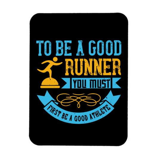ランニング – 良いランナーへ マグネット (縦)