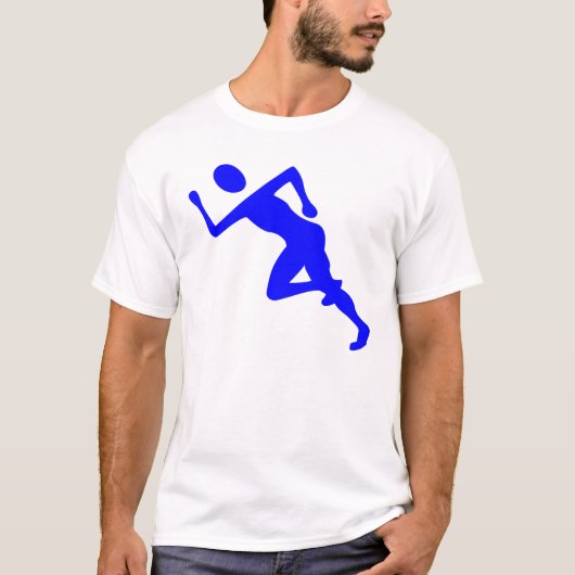 ランニング – 青 Tシャツ (正面)