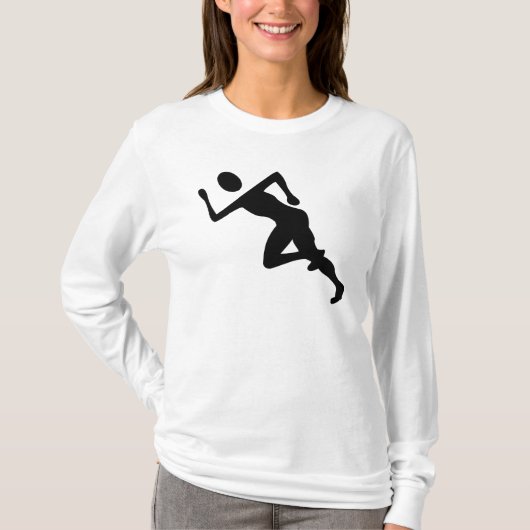 ランニング – 黒 Tシャツ (正面)