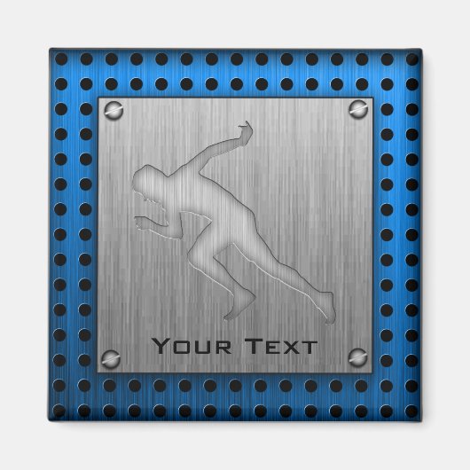 ランニング; Brashed Metal-look マグネット (正面)