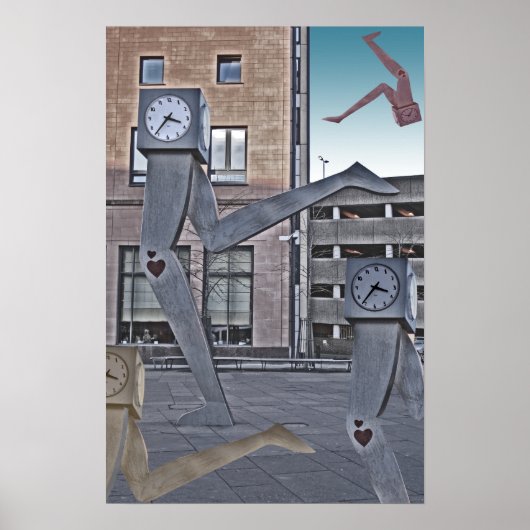 ランニングClocksポスタープリント ポスター (正面)