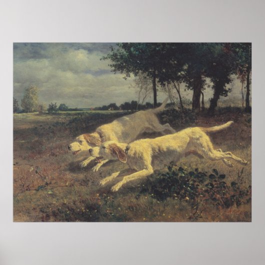 ランニングDogs (Beagles) (Constant Troyon)ポスター ポスター (正面)