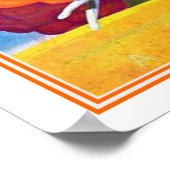 「ランニングGreyhoundsとのアールデコ」プリント16x20 ポスター (角)