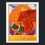 「ランニングGreyhoundsとのアールデコ」プリント16x20 ポスター<br><div class="desc">色鮮やか付き1931アールデコプリント「Greyhoundsとランニングの」</div>