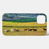 ランニングHorse Herd & Ranch Pasture写真ウマ科の2 Case-Mate iPhoneケース (裏面 (横))