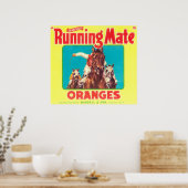 ランニングMate Orange LabelLindsay（カリフォルニア州） ポスター (キッチン)