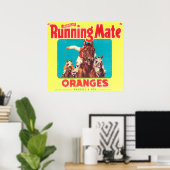 ランニングMate Orange LabelLindsay（カリフォルニア州） ポスター (ホームオフィス)