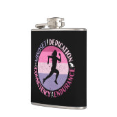 ランニングMindset – ランナ耐久ガーリー引用文 フラスク (左)