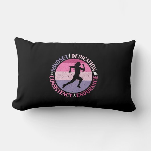 ランニングMindset – ランナ耐久ガーリー引用文 ランバークッション (正面)
