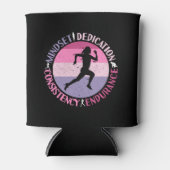 ランニングMindset – ランナ耐久ガーリー引用文 缶クーラー (正面)