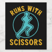 ランニングs -走はさみ付き ワインラベル (シングルラベル)