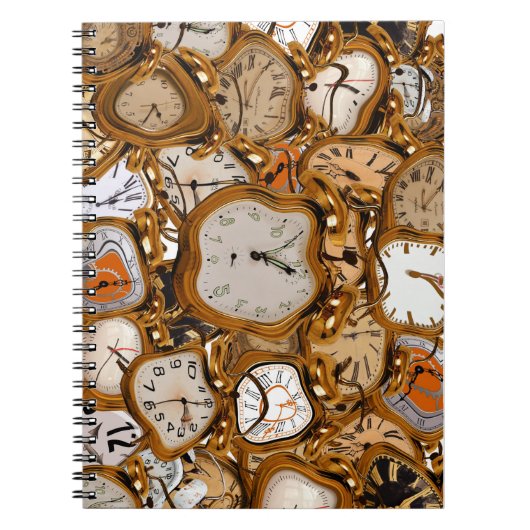 ランニングTime Clocks Watch Spiral Photo ノートブック (正面)