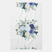 ランヌカルスアネモネアジサイバラ白地 キッチンタオル (縦)