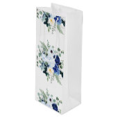 ランヌカルスアネモネアジサイバラ白地 ワインギフトバッグ (正面アングル)