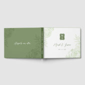 ランヌカルスラインアートモノグラム結婚ズゲストブック ゲストブック (全面)