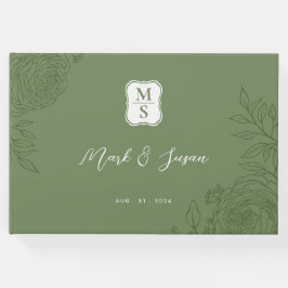 ランヌカルスラインアートモノグラム結婚ズゲストブック ゲストブック