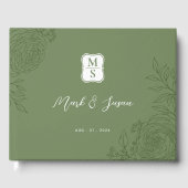 ランヌカルスラインアートモノグラム結婚ズゲストブック ゲストブック (正面)