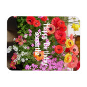 ランヌンキュラス春フラワーフラワーズフローラ誕生日 マグネット (横)