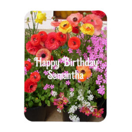 ランヌンキュラス春フラワーフラワーズフローラ誕生日 マグネット