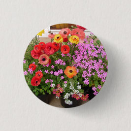 ランヌンキュラス春球根フローラ花花 缶バッジ