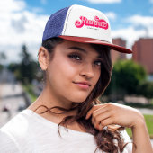 ランハー走レトロピンクはっきりしたフォントやる気を起こさせる キャップ