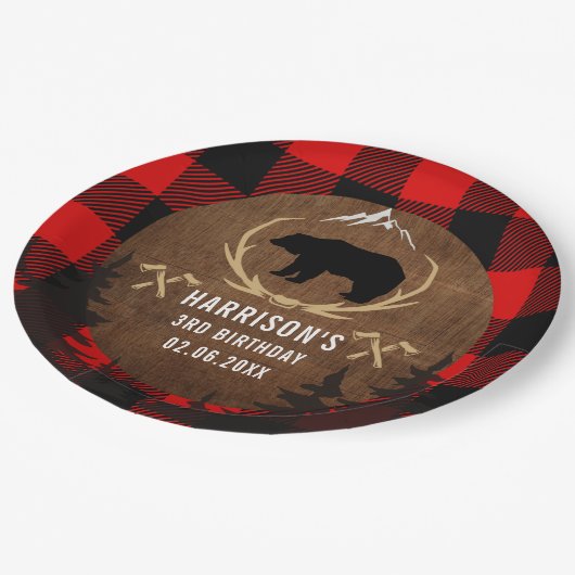 ランバパーソナライズされたージャック誕生日 ペーパープレート (アングル)