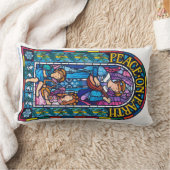 ランバークッションステンドグラス地球の平和 ランバークッション (ブランケット)