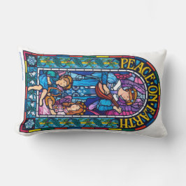 ランバークッションステンドグラス地球の平和 ランバークッション