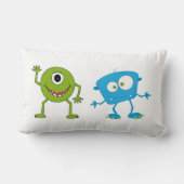 ランバークッション – 青1緑の怪物 (裏面)