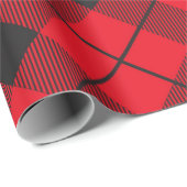 ランバージャッキ赤と黒の格子縞 ラッピングペーパー (ロールコーナー)