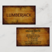 ランバージャックアンティークウッドビジネスカード 名刺 (正面/裏面)
