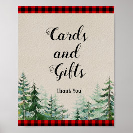 ランバージャックウォーターカラーカードとギフトサイン ポスター